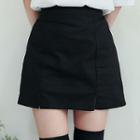 Inner Shorts Linen A-line Miniskirt