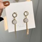 Disc Tassel Drop Earrings Era097-04 - One Size