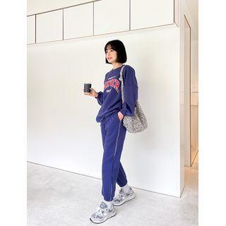 Drawstring Piped Jogger Pants
