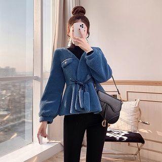 Set: Tie-waist Jacket + Skinny Pants