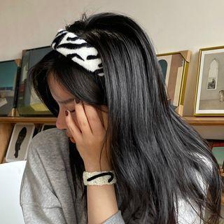 Zebra Print Faux Fur Headband