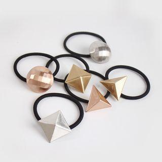 Brushed Alloy Geometric Hair Tie