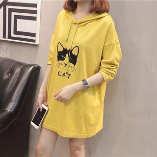V-neck Knitted Pullover Dress