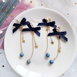 Ribbon Dangle Earring / Clip-on Earring