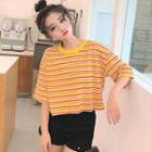 Loose Fit Striped Short-sleeve T-shirt