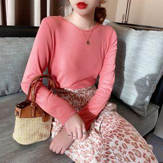 Cropped Loose Knit Top