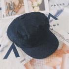 Mesh Panel Denim Beret Denim Blue - One Size