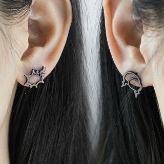 925 Sterling Silver Comic Bubble Earring