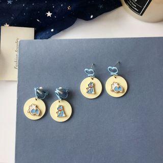 Bear Alloy Asymmetrical Dangle Earring