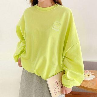 Smile Embroidered Sweatshirt