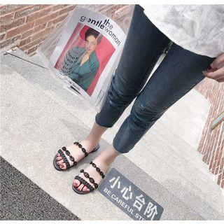 Chain Strap Slide Sandals