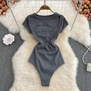Short Sleeve Keyhole Playsuit