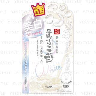 Sana - Soy Milk Whitening Gel Serum Sheet Mask 5 Pcs