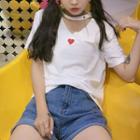 Heart Halter Short-sleeve T-shirt