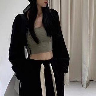 Open Front Shrug Black - One Size