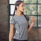 Lettering Short-sleeve Sports T-shirt