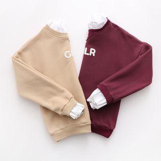 Mock Two-piece Applique Pullover