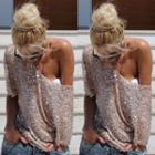 Sequined Elbow-sleeve T-shirt