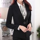 Set : Plain Jacket / Trousers / Blouse