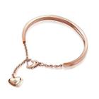 Fashion Rose Gold Plated Stainless Steel Heart-shaped Bracelet For Women