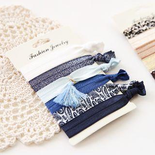 Set Of 6: Print Hair Tie
