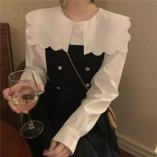 Scallop Edge Collar Blouse