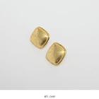 Square Button Ear Studs Gold - One Size