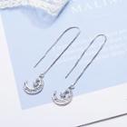 Crescent Threader Earring White Gold - One Size