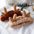 Coral Fleece Deer Horn Face Wash Headband