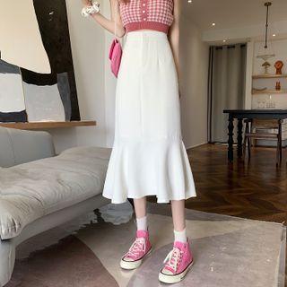 Plain Mermaid Hem Skirt