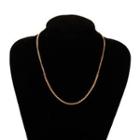 Simple Clavicle Necklace Golden - One Size