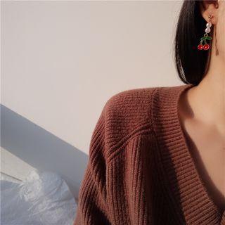 Cherry Faux-pearl Earring