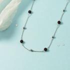 Beaded Necklace Necklace - Beaded - Black - One Size