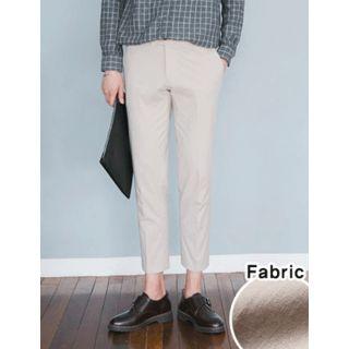 Flat-front Linen Dress Pants
