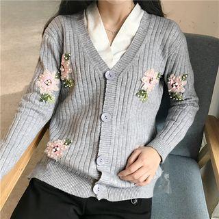 Embellished Floral Embroidered Cardigan