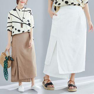 Asymmetric Maxi A-line Skirt