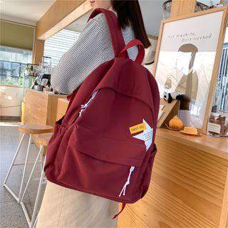 Star Print Zip Backpack