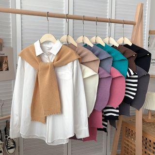 Color Panel Striped Scarf