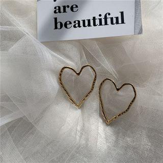 Irregular Alloy Heart Earring 1 Pair - Gold - One Size