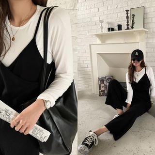 Spaghetti-strap Wrap Jumpsuit