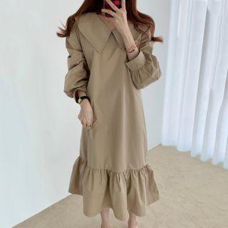 Peter Pan Collar Mermaid Midi Dress