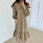 Peter Pan Collar Mermaid Midi Dress