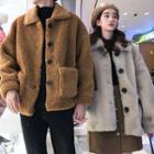 Couple Matching Fleece Buttoned Jacket