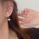 Star Sterling Silver Dangle Earring Single - Silver - One Size