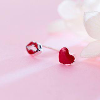 Heart & Lips Non-matching Stud Earring