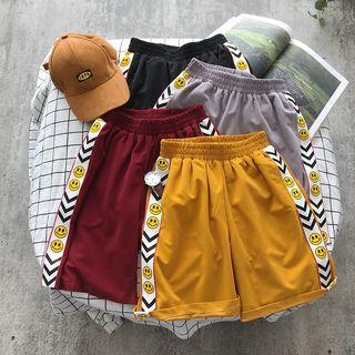Smiley Face Print Shorts