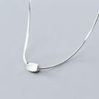 925 Sterling Silver Bead Pendant Necklace Silver - One Size