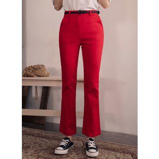 Vivid Color Boot-cut Pants