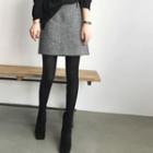 M Lange Wool Blend A-line Skirt