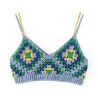 V-neck Crop Crochet Camisole Top